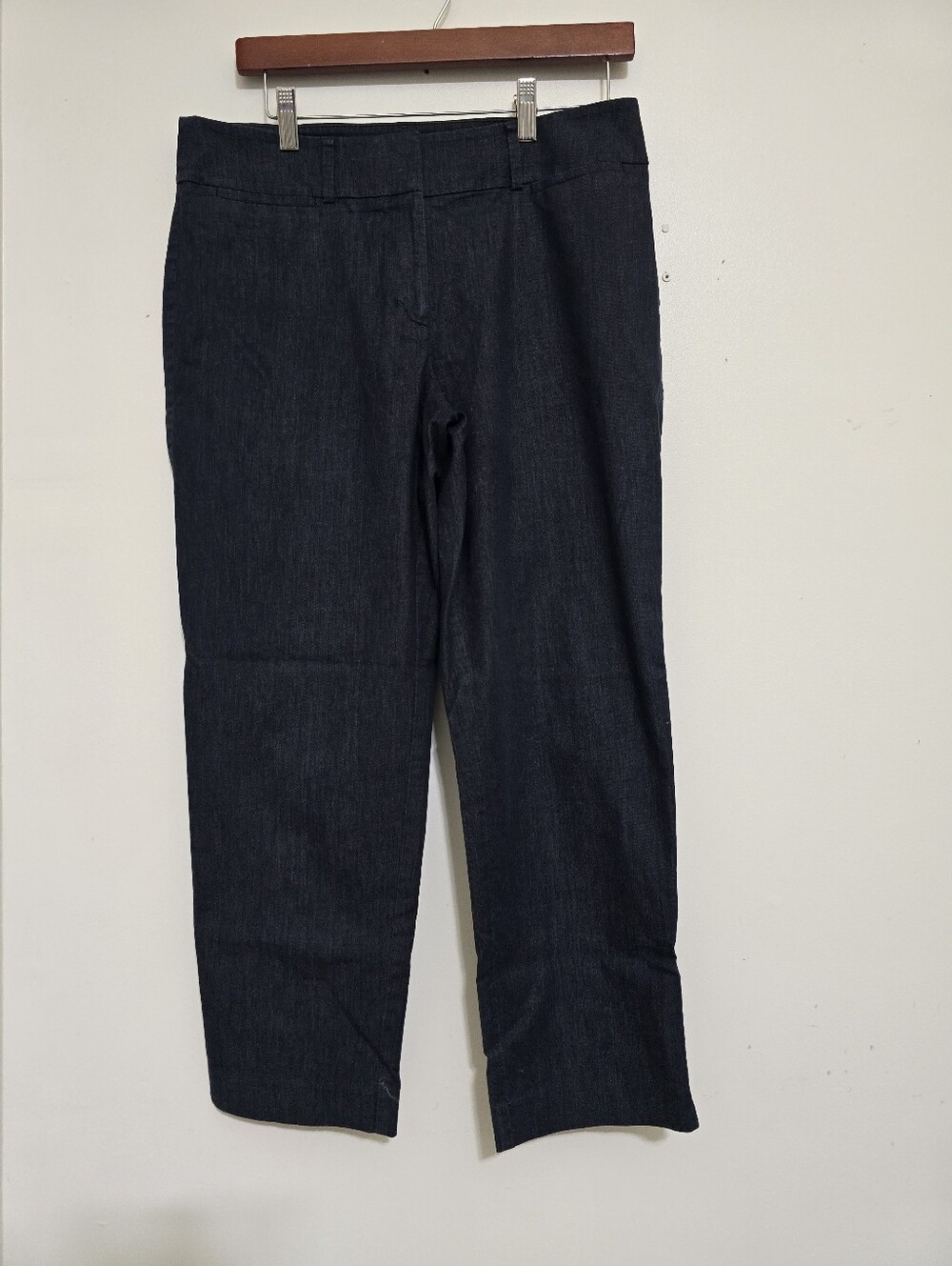 ANN TAYLOR size 6 Curvy Dark Wash Blue Jeans Dressy Work Casual Denim Ankle